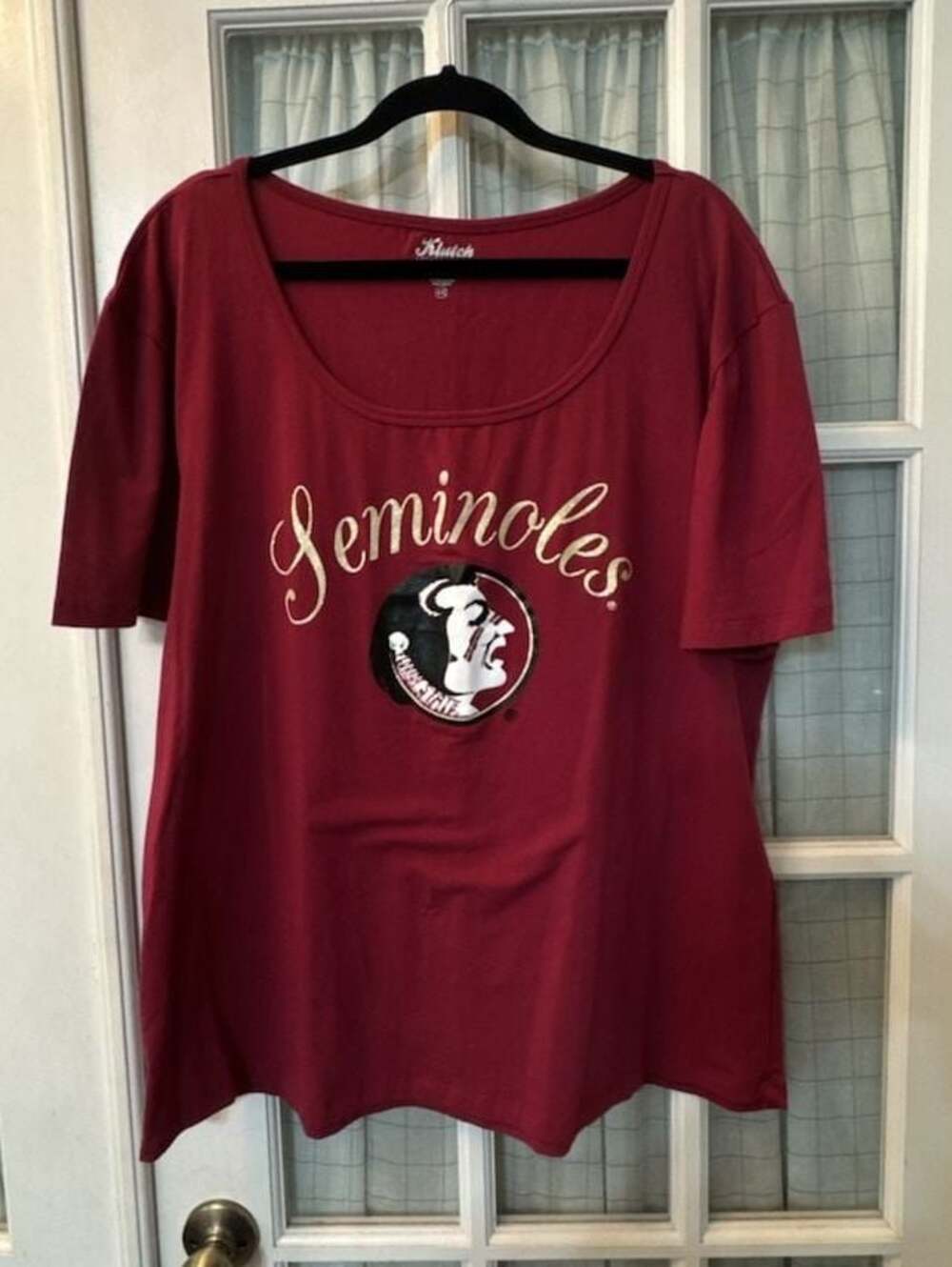 Klutch Florida State Seminoles Scoop Neck Short Sleeve T-Shirt Garnet Size 4X